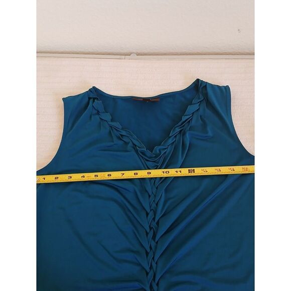 Dana Buchman Womens Sleeveless Braided Detail V Neck Stretch Pullover Top Medium - Picture 9 of 13